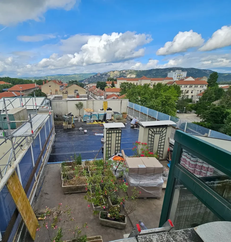 Chantier réalisé par SRE Étanchéité à valence